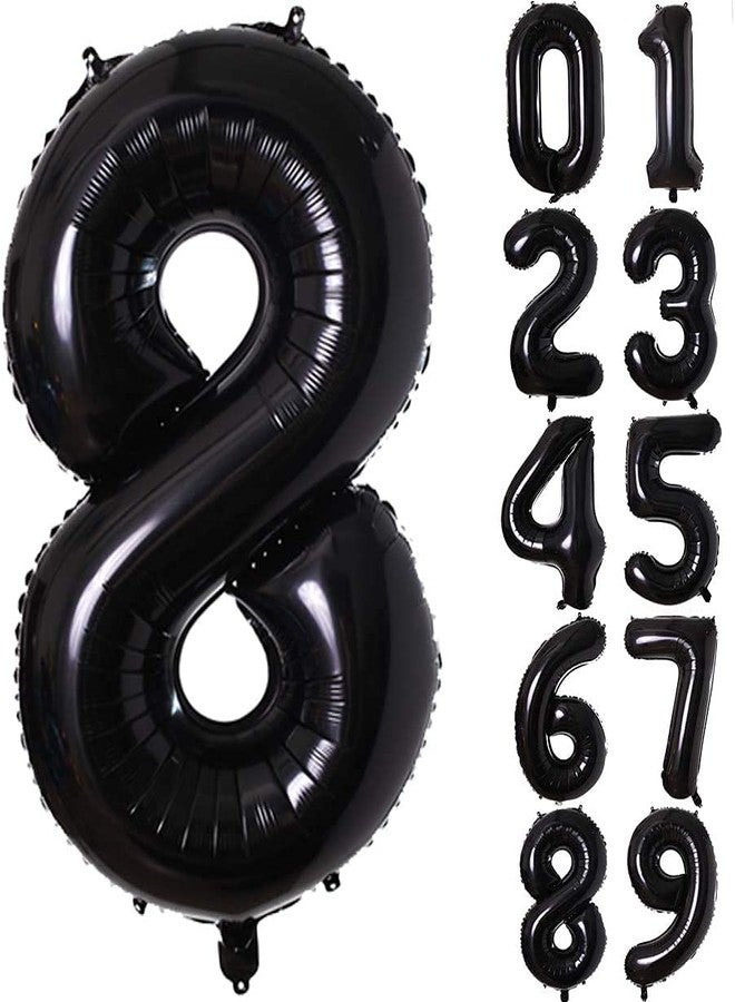 Atpata Funky 8 Number Black Foil Balloon 40 inch Size Birthday Decoration Items | Happy Birthday Decoration Kit | 8th Year Birthday Party Anniversary Wedding Decorations - Image 2